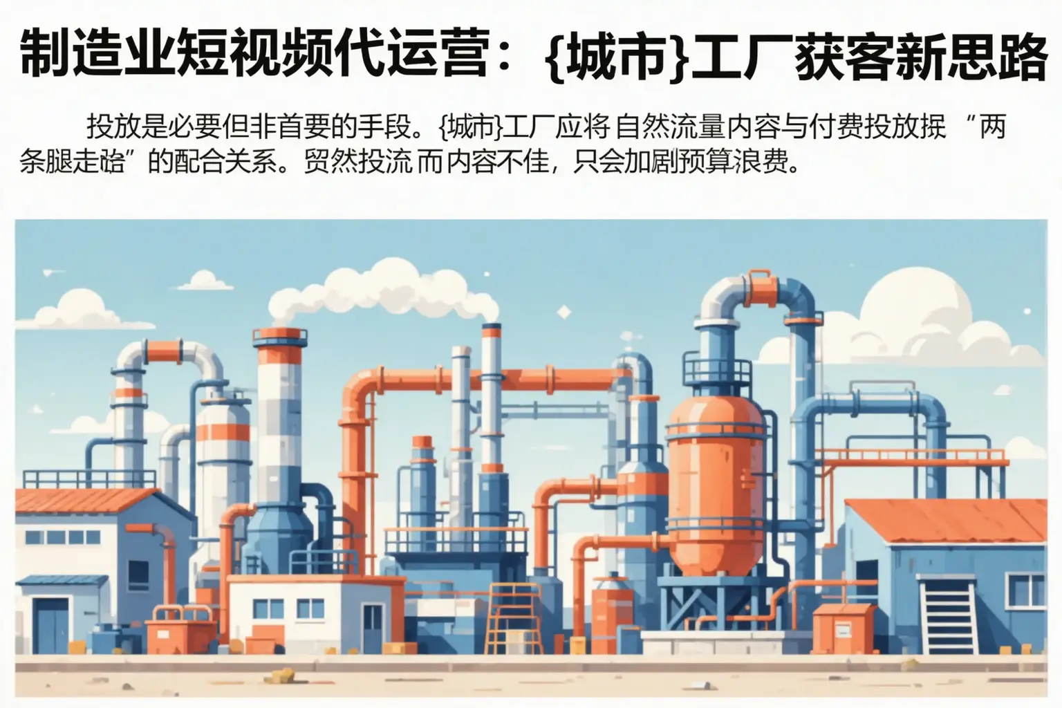 制造业短视频代运营:齐齐哈尔工厂获客新思路