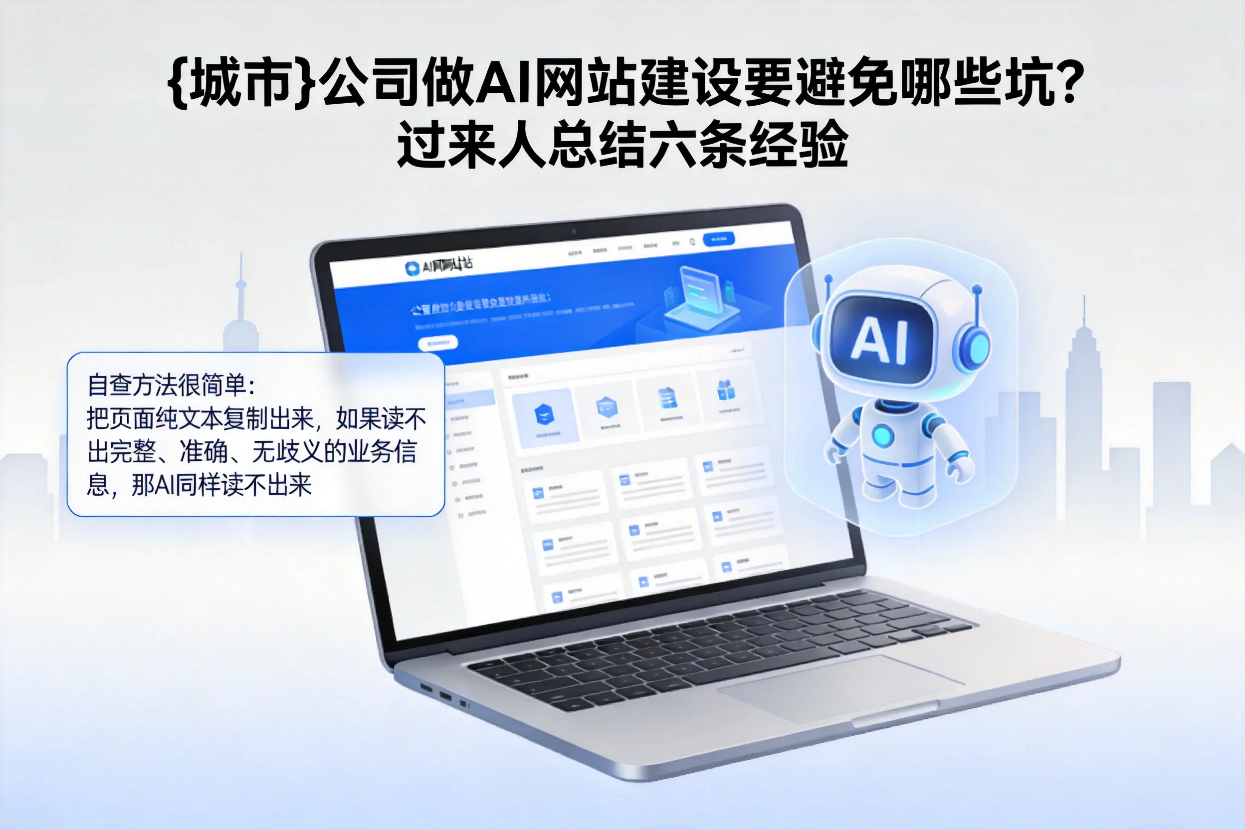 齐齐哈尔公司做AI网站建设要避免哪些坑?过来人总结六条经验