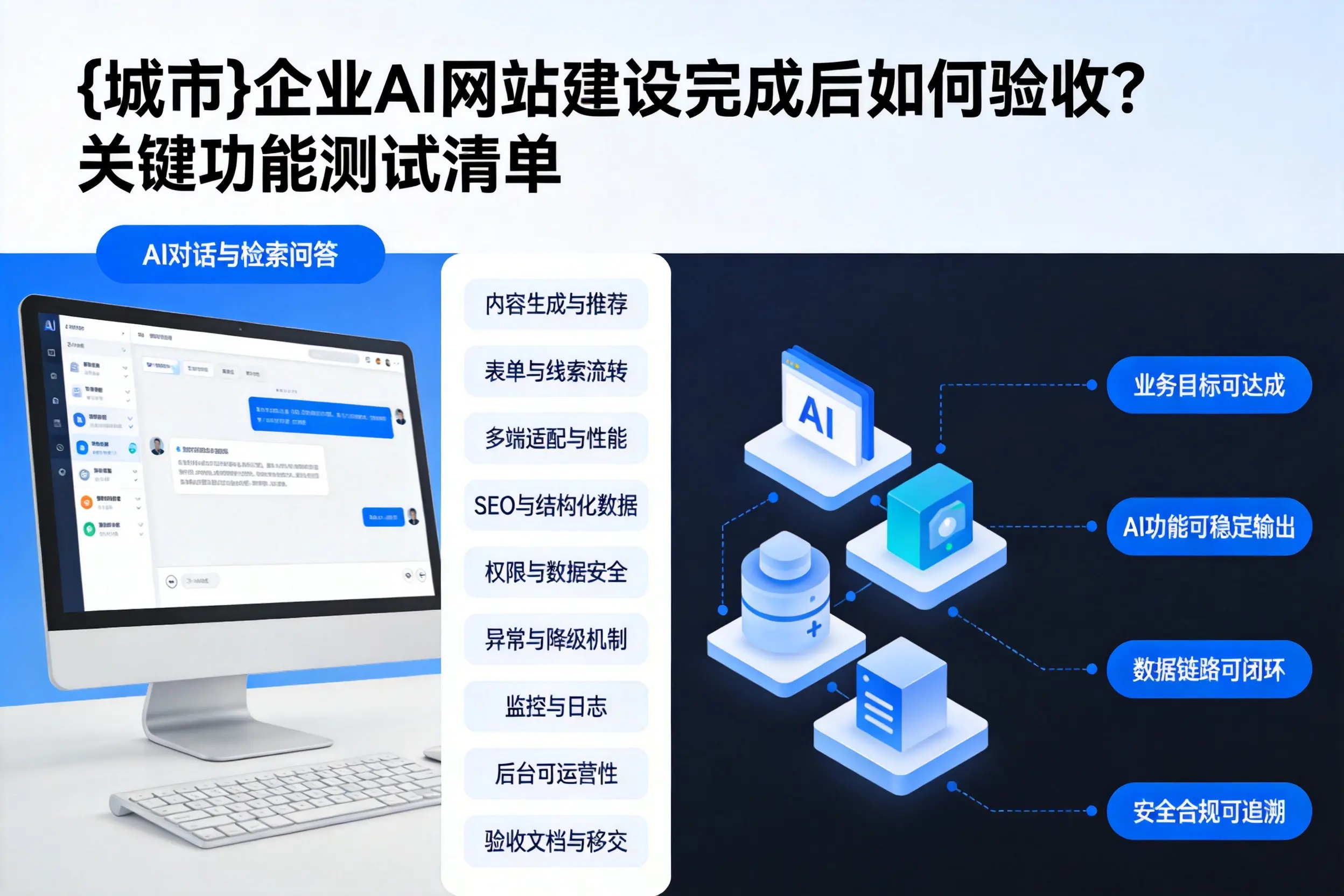 齐齐哈尔企业AI网站建设完成后如何验收?关键功能测试清单