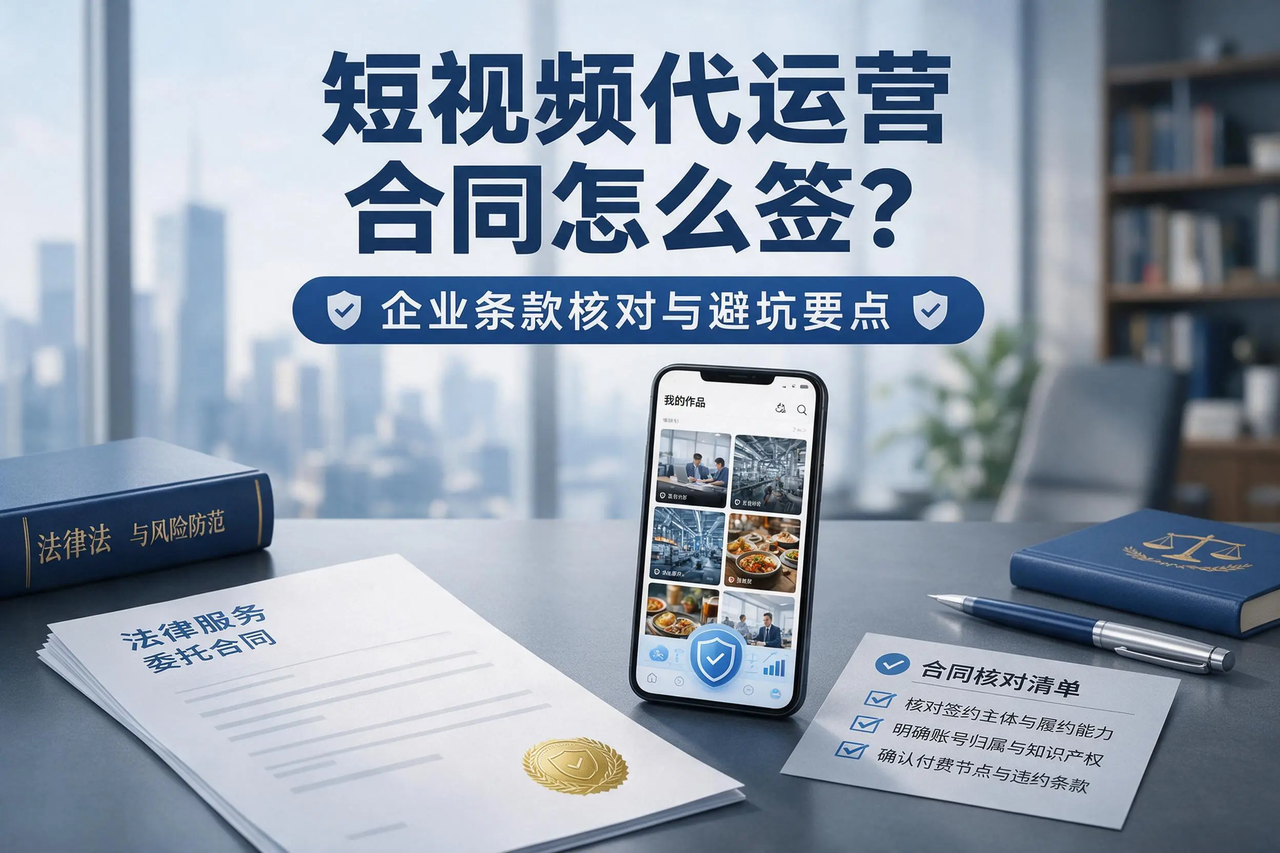 短视频代运营合同怎么签？齐齐哈尔企业条款核对与避坑要点