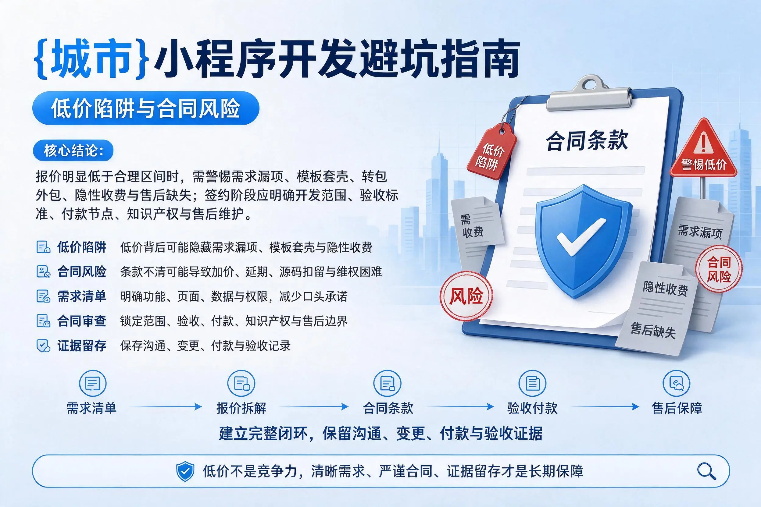 齐齐哈尔小程序开发避坑指南:低价陷阱与合同风险