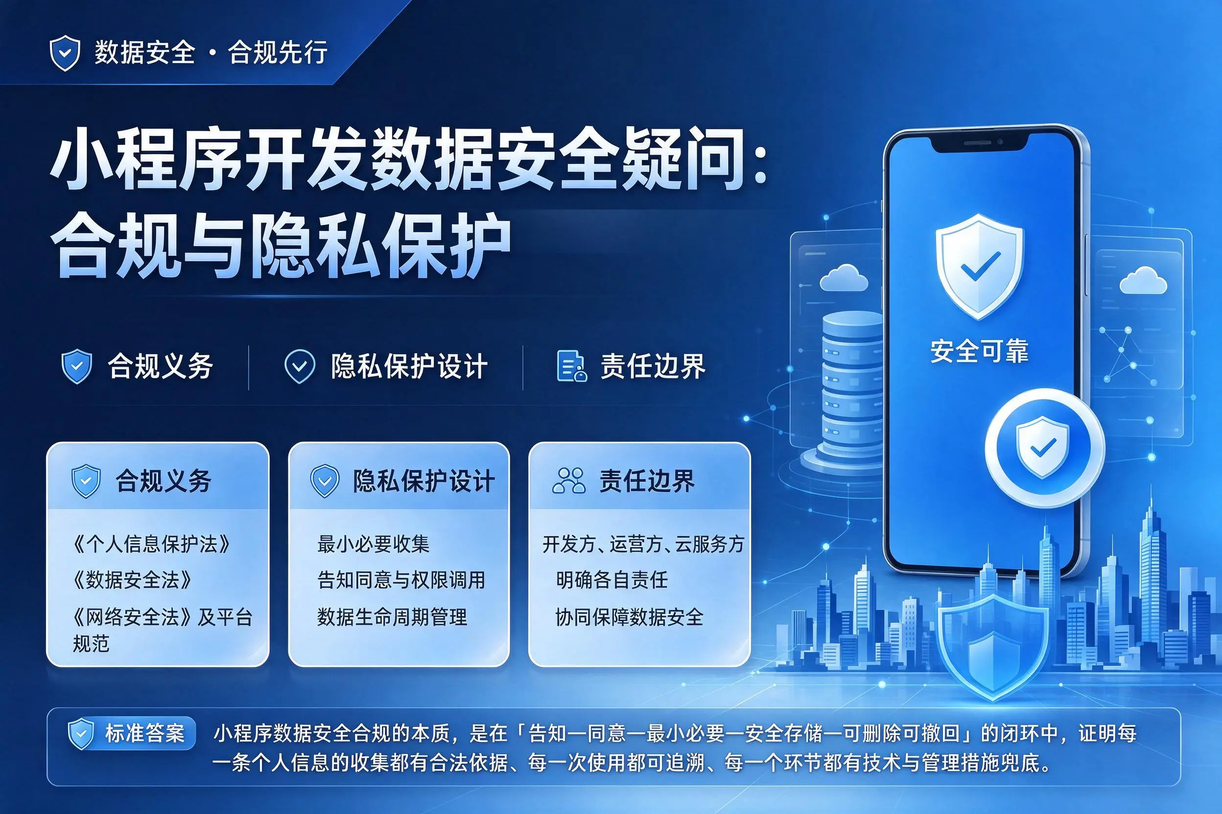 齐齐哈尔小程序开发数据安全疑问：合规与隐私保护
