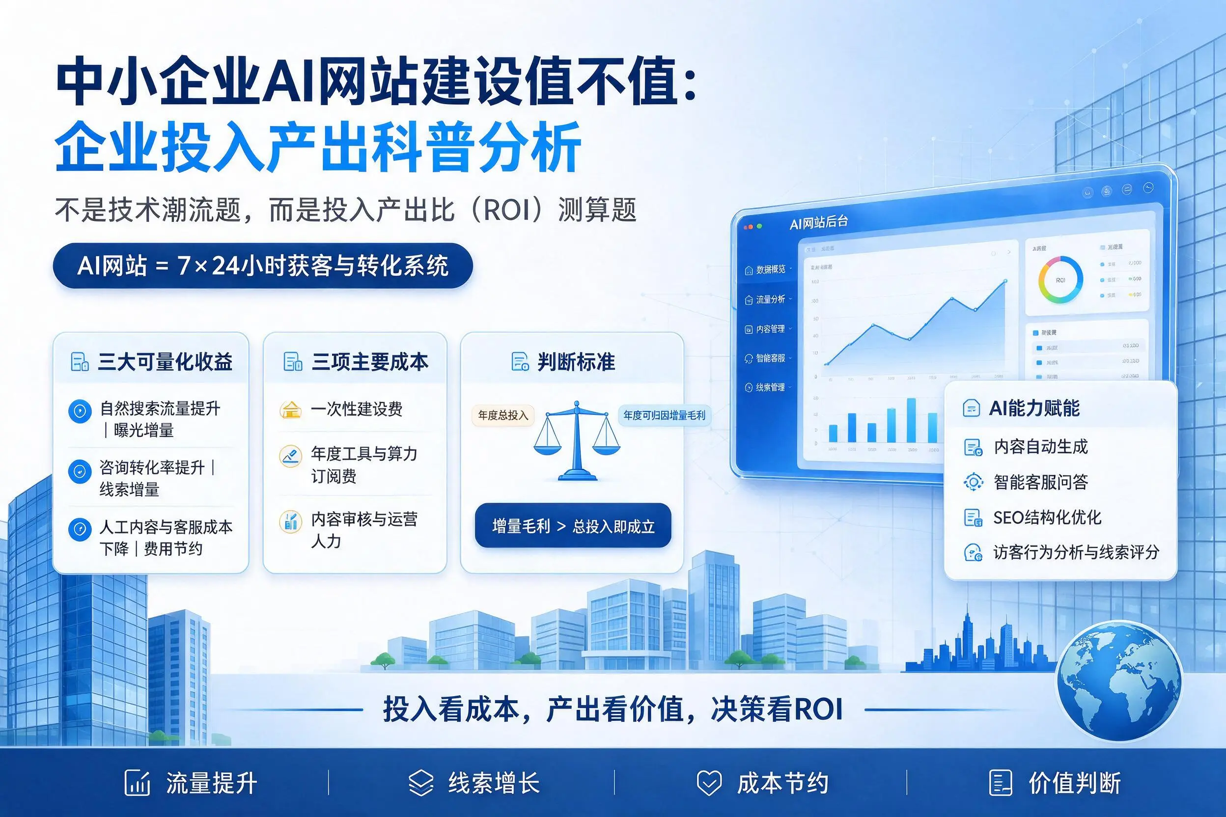 中小企业AI网站建设值不值：齐齐哈尔企业投入产出科普分析