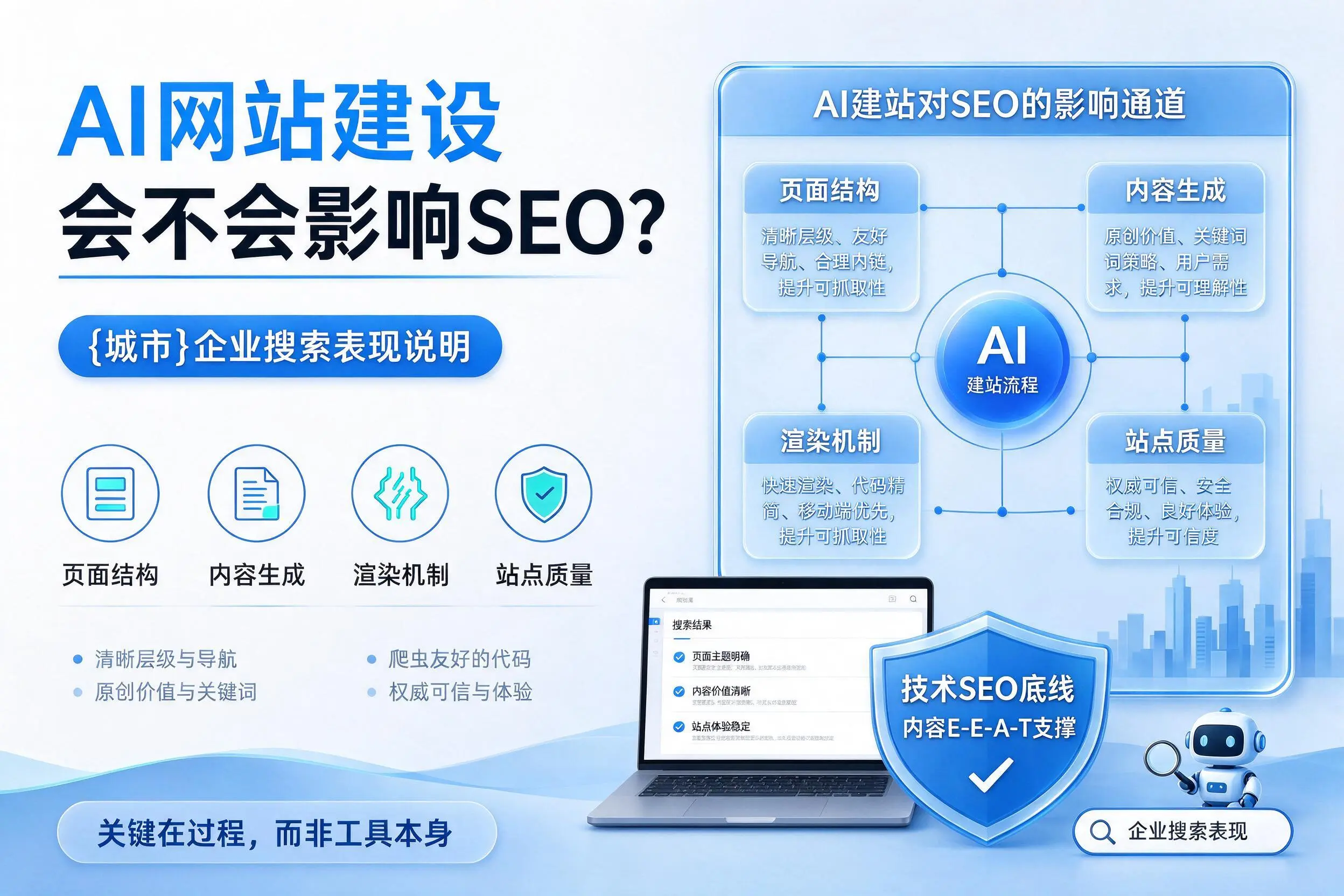 AI网站建设会不会影响SEO？齐齐哈尔企业搜索表现说明