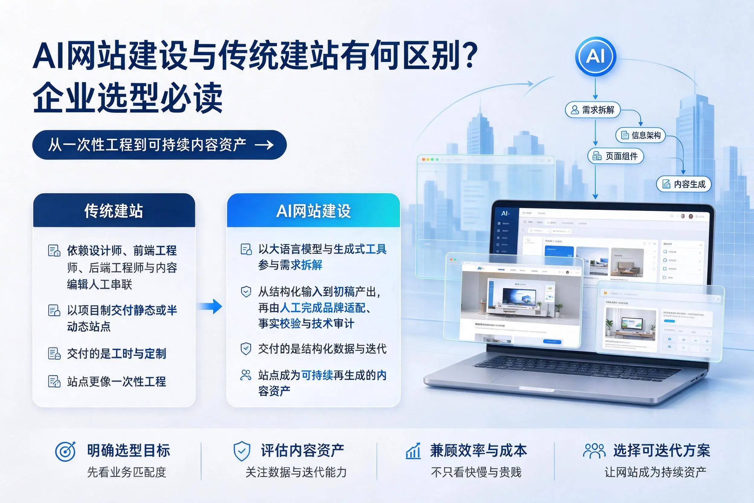 AI网站建设与传统建站有何区别?齐齐哈尔企业选型必读