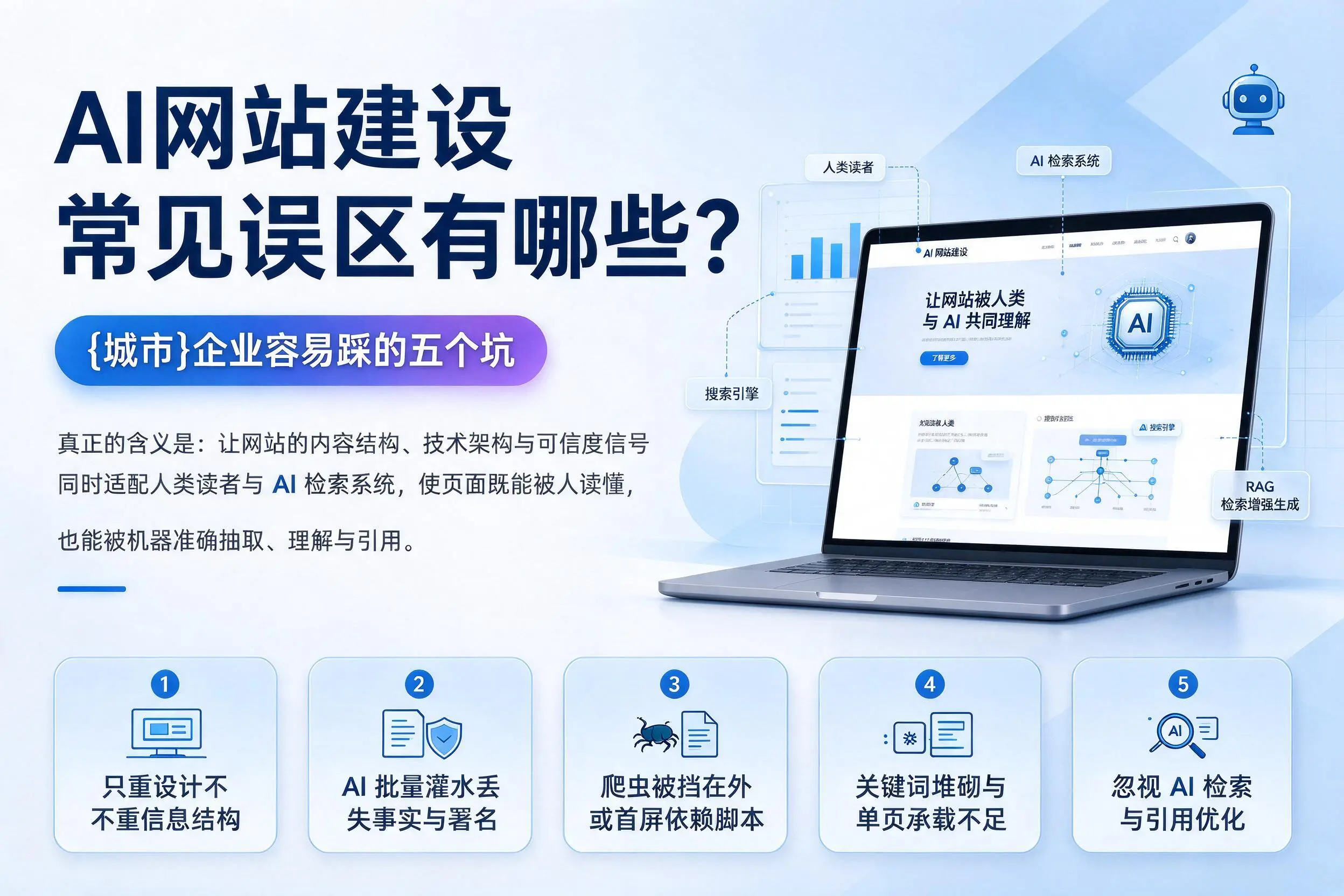 AI网站建设常见误区有哪些?齐齐哈尔企业容易踩的五个坑