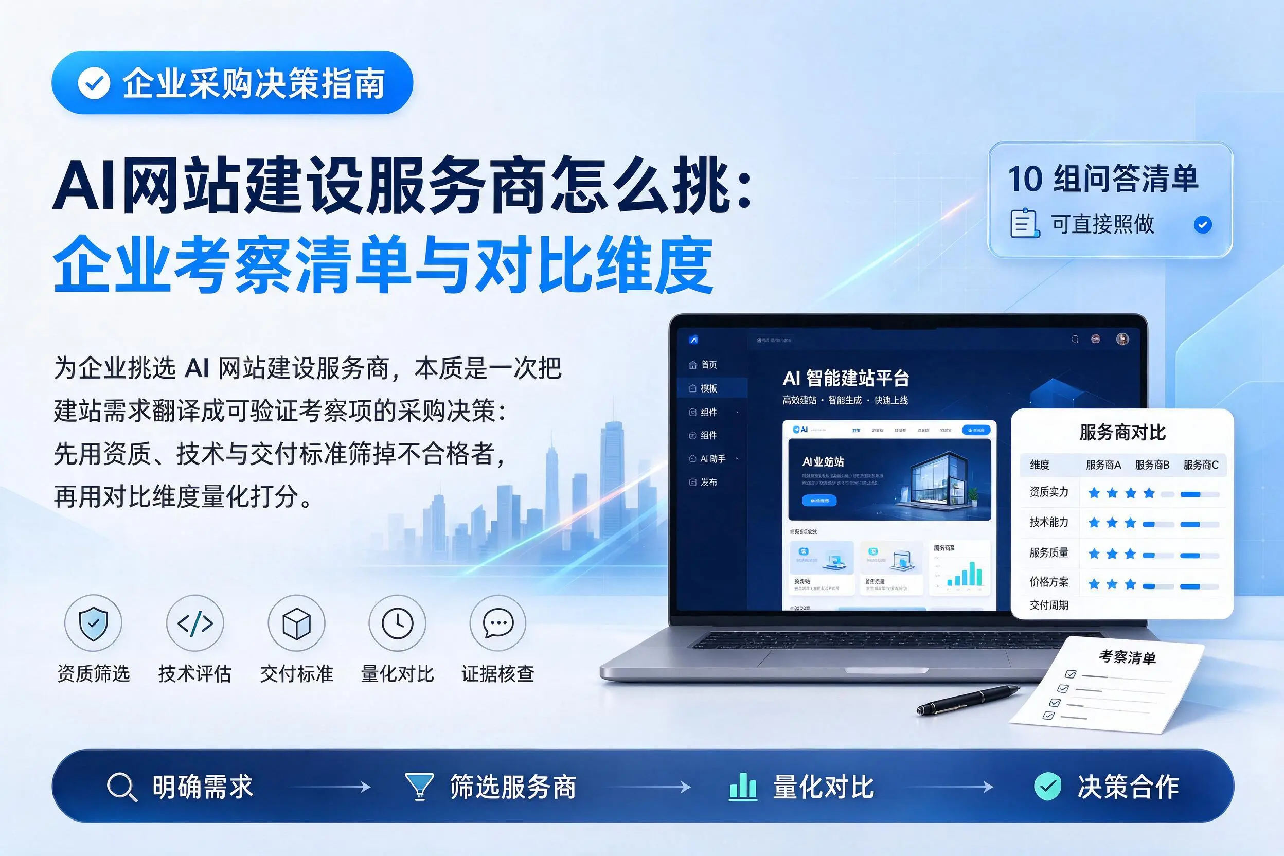 AI网站建设服务商怎么挑：齐齐哈尔企业考察清单与对比维度