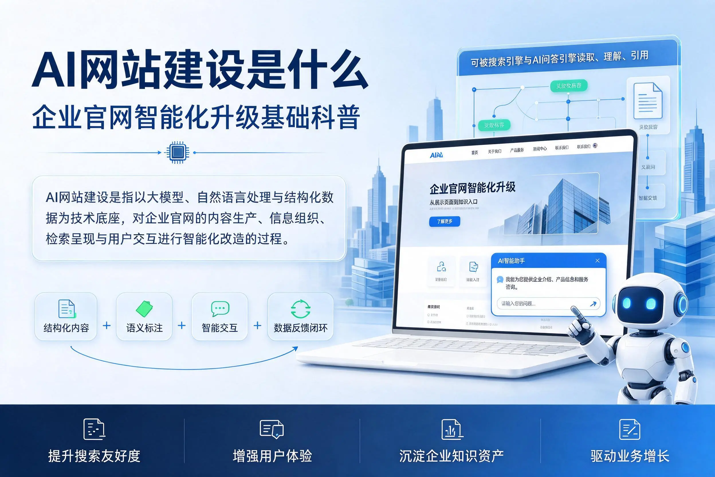 AI网站建设是什么:齐齐哈尔企业官网智能化升级基础科普