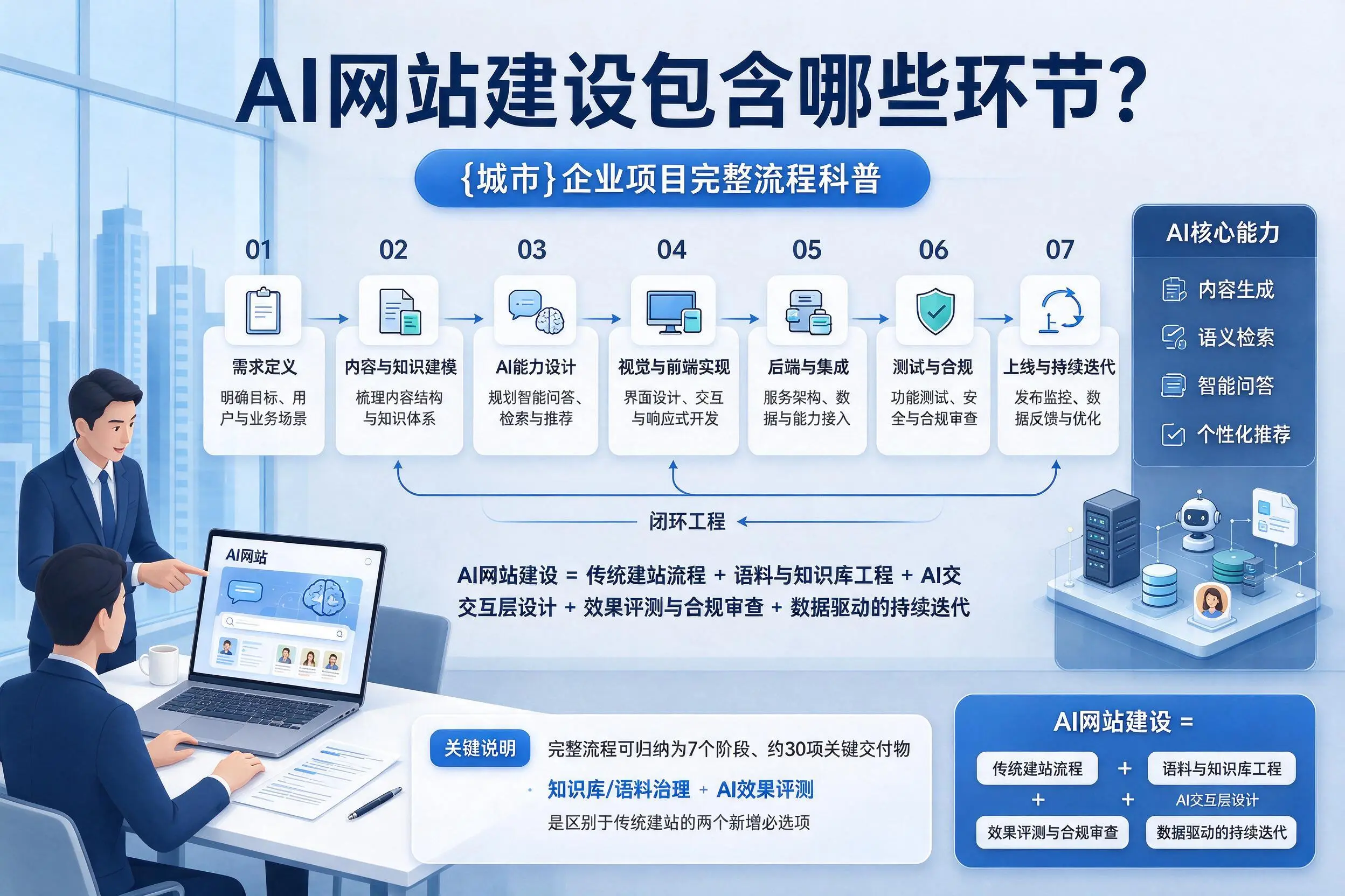 AI网站建设包含哪些环节？齐齐哈尔企业项目完整流程科普