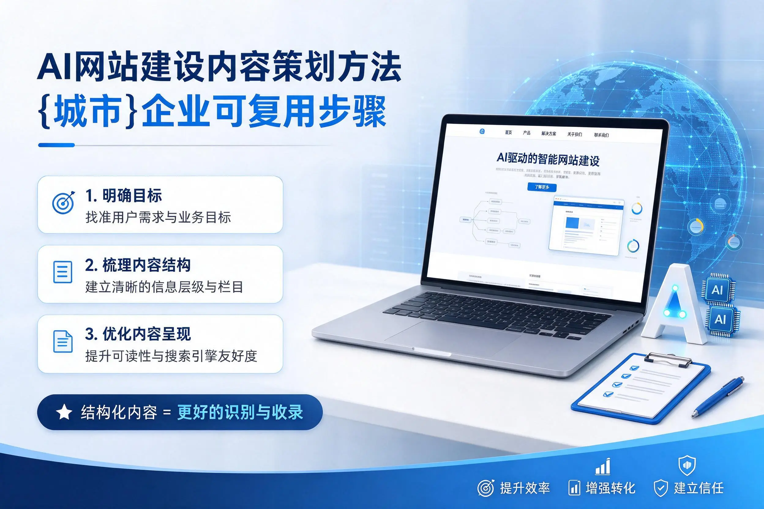 AI网站建设内容策划方法,齐齐哈尔企业可复用步骤