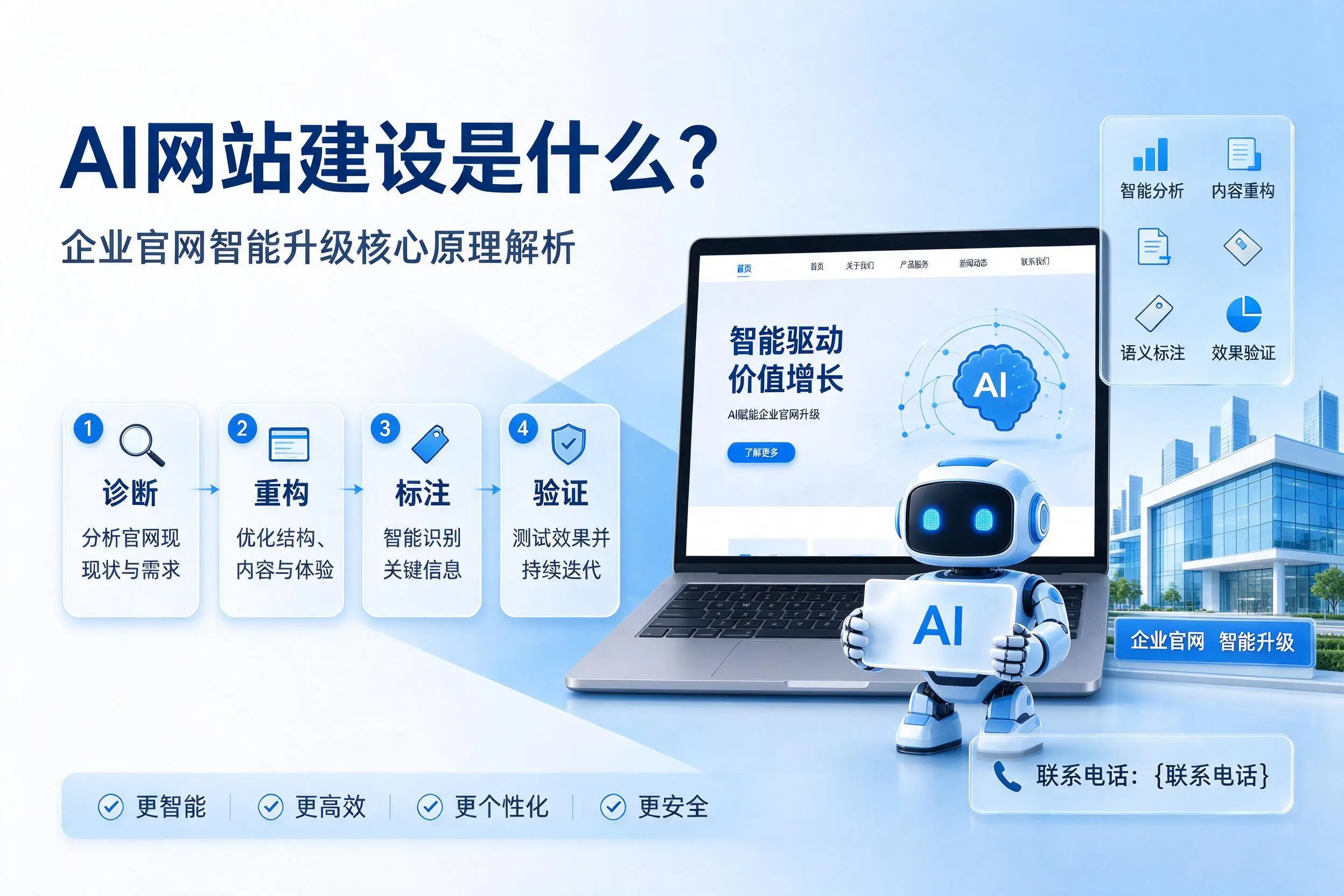 AI网站建设是什么？齐齐哈尔企业官网智能升级核心原理解析