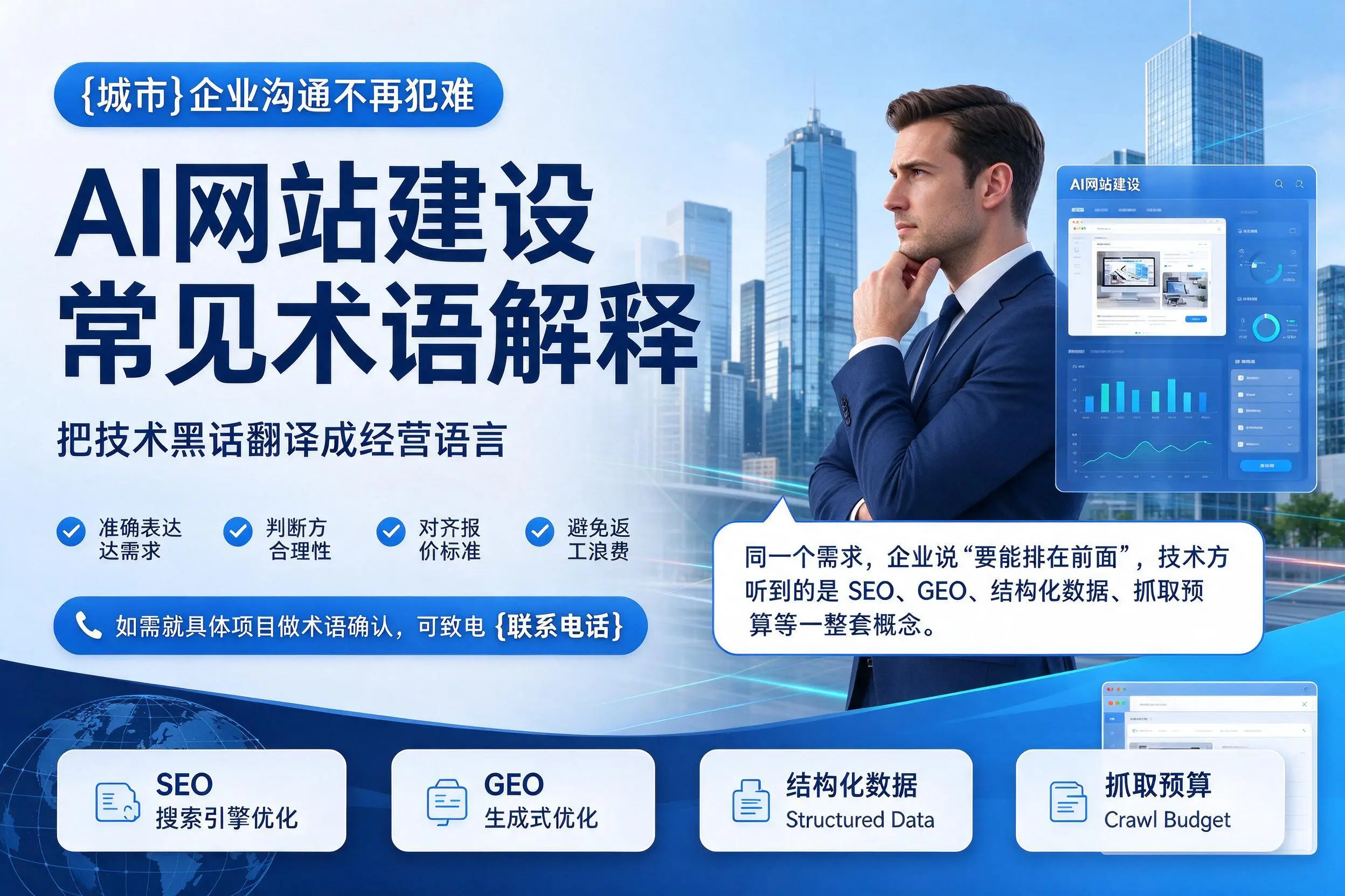 AI网站建设常见术语解释，齐齐哈尔企业沟通不再犯难