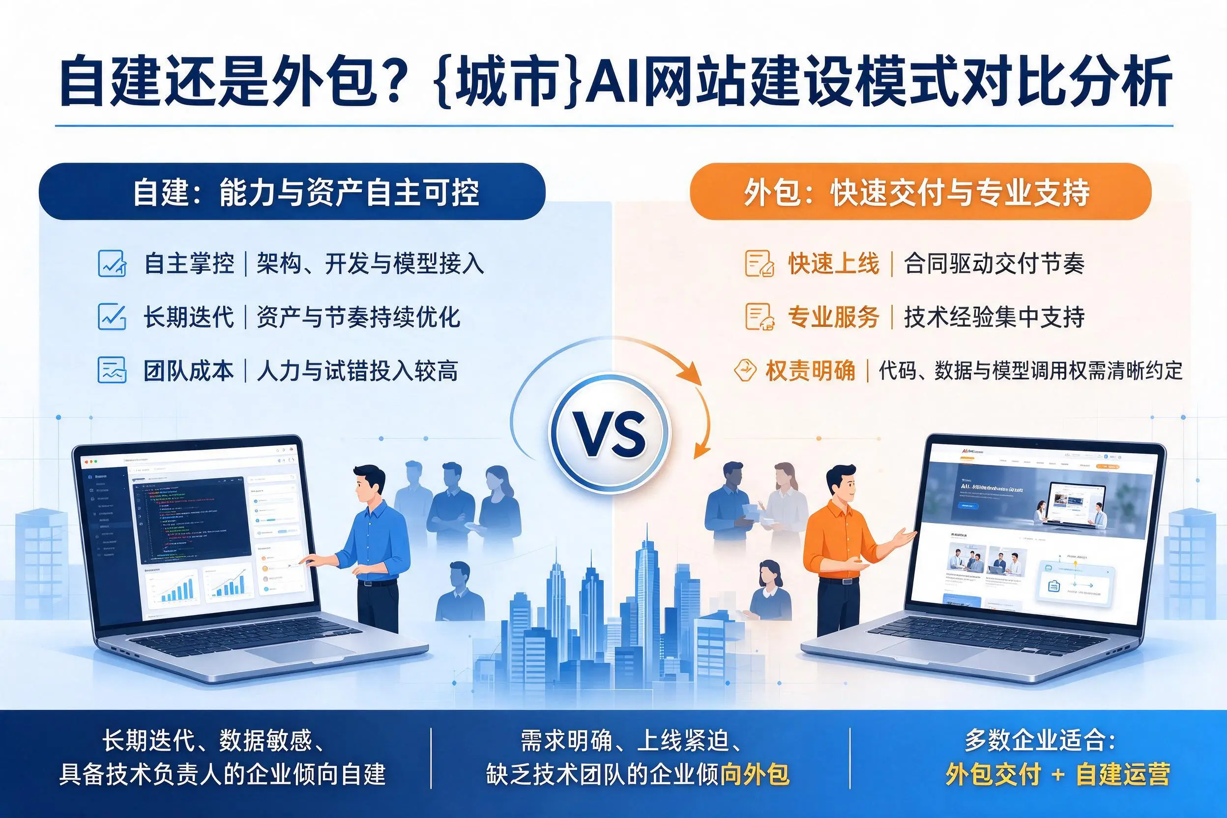 自建还是外包？齐齐哈尔AI网站建设模式对比分析