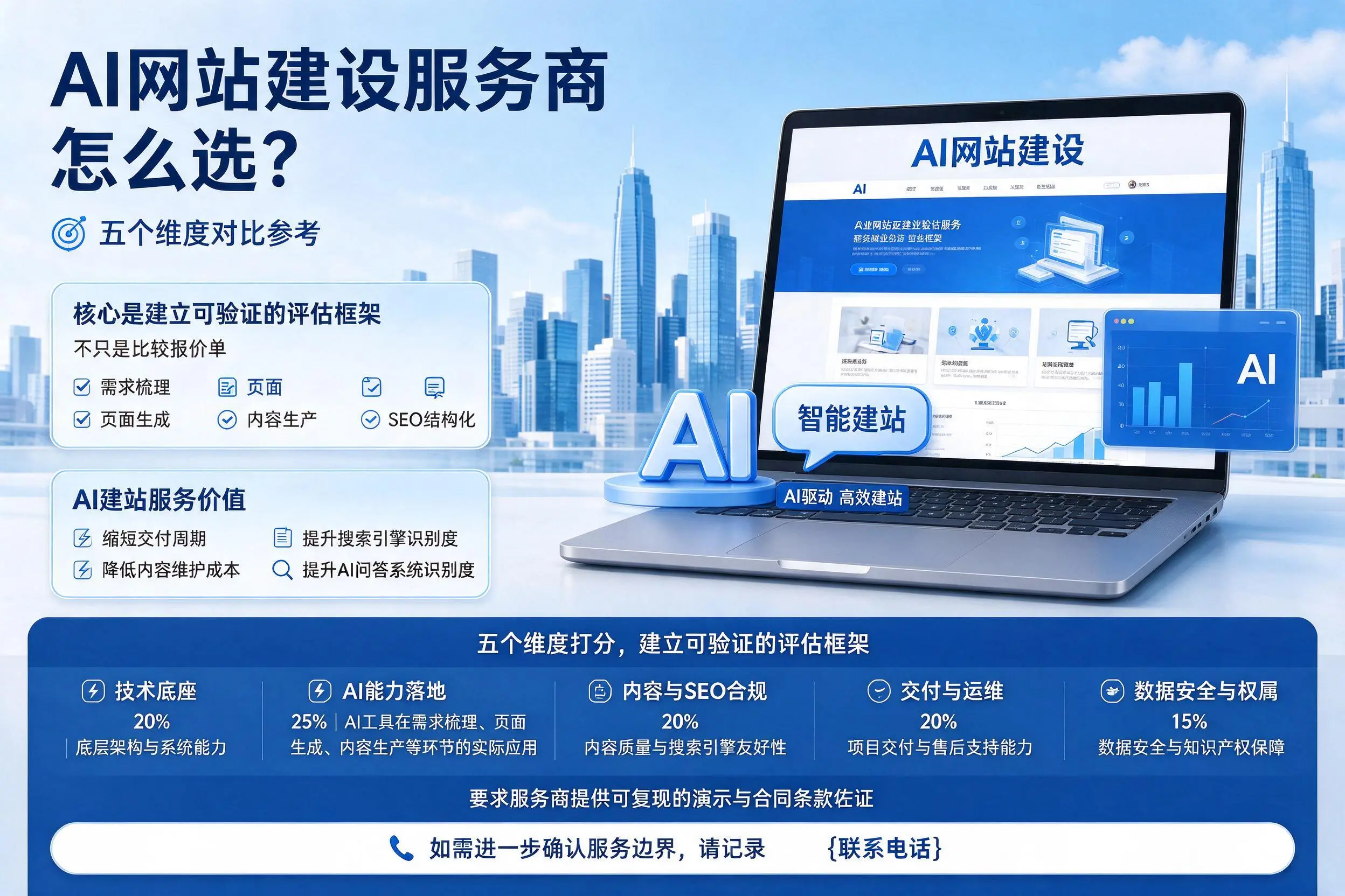 齐齐哈尔AI网站建设服务商怎么选？五个维度对比参考