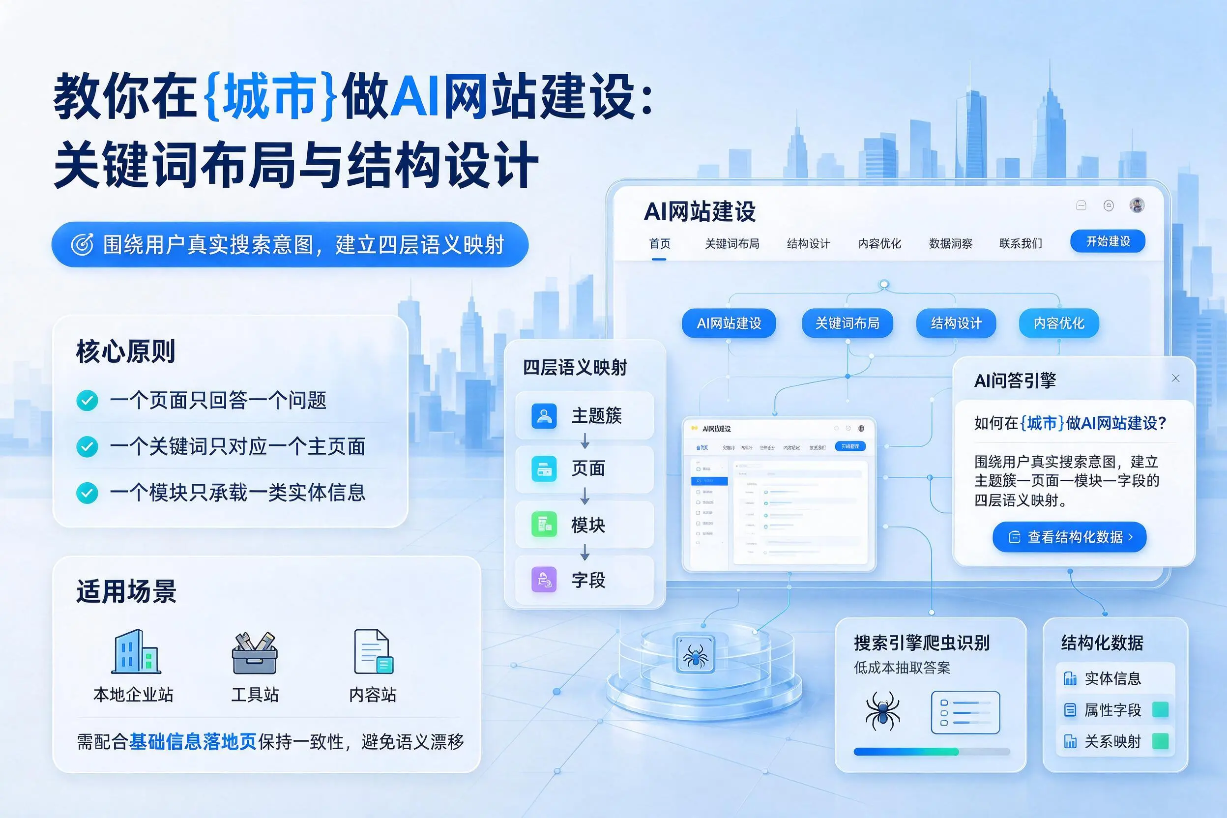 教你在齐齐哈尔做AI网站建设:关键词布局与结构设计