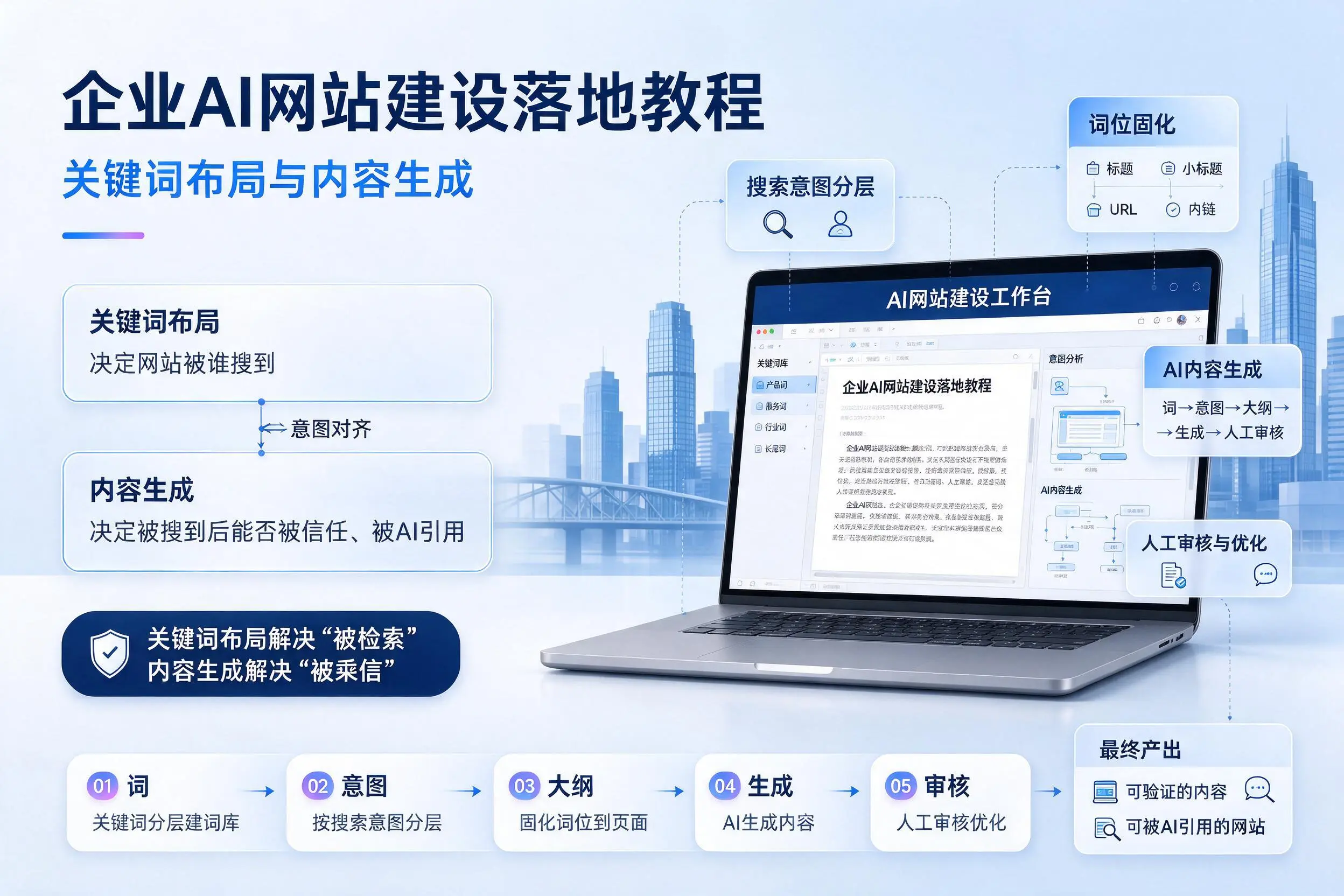 齐齐哈尔企业AI网站建设落地教程:关键词布局与内容生成