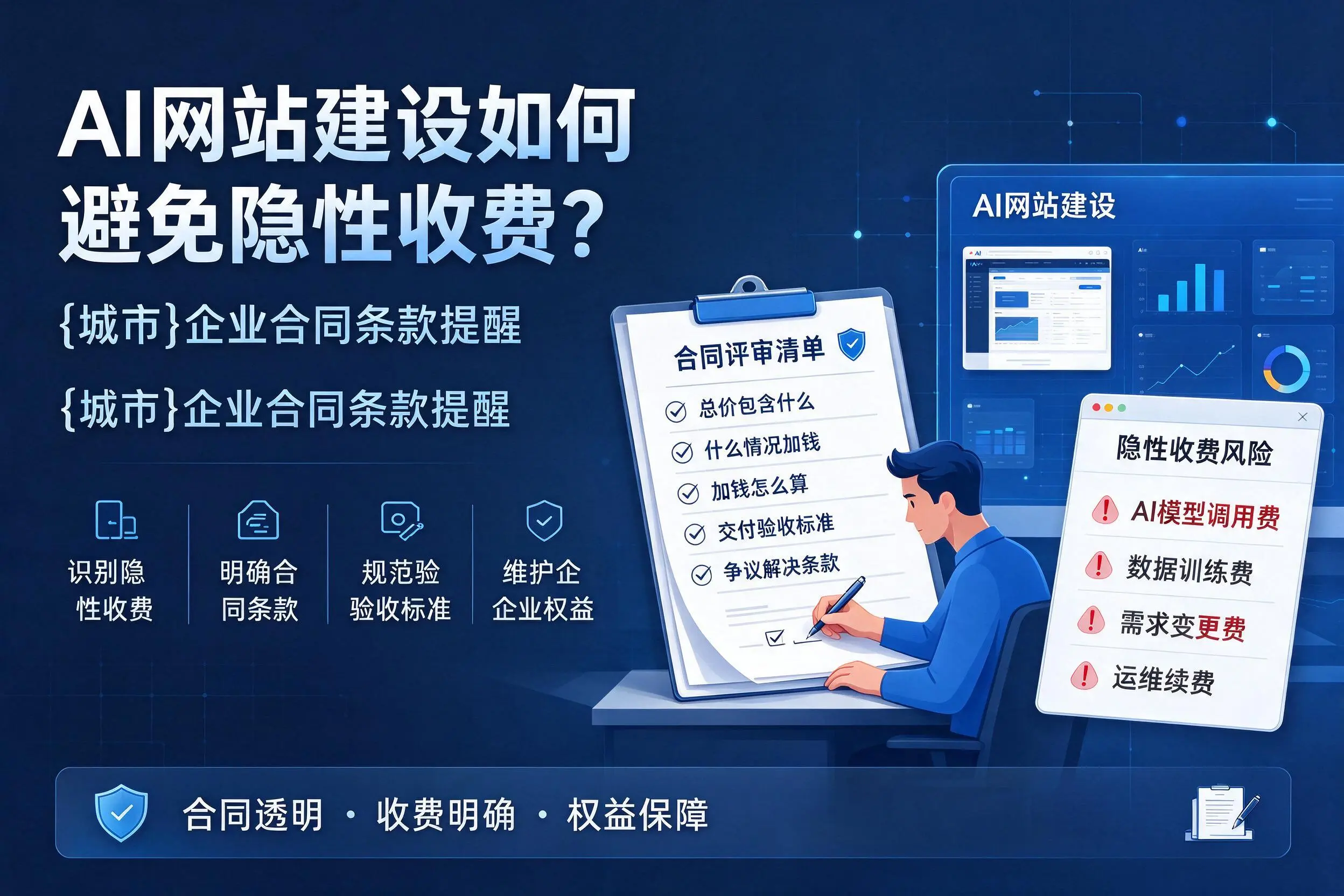AI网站建设如何避免隐性收费?齐齐哈尔企业合同条款提醒